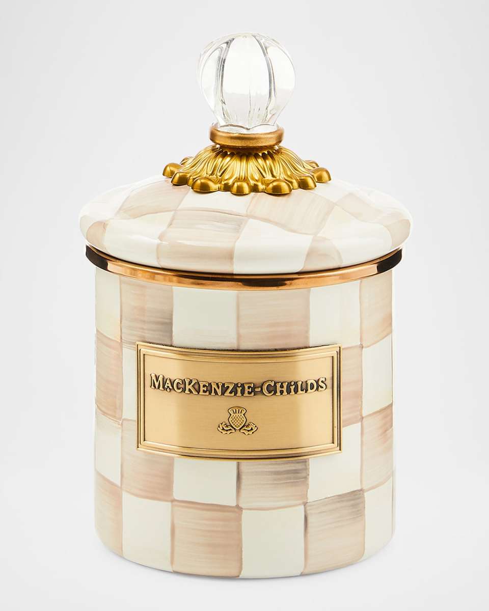 Mocha Check Demi Canister